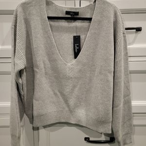 Women's Medium Grey Knit Sweater